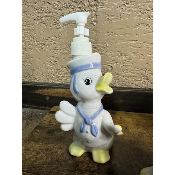 Sailor Duck Toothbrush Holder, Soap Dispenser, & Accessory Holder. Baby Ducks - Picture 2 of 13